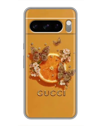Чехол для TECNO Pop X с картинкой «Gucci — золотые бабочки» Чехол для TECNO Pop X с картинкой «Gucci — золотые бабочки»