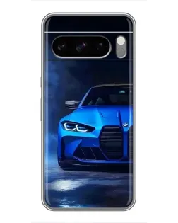 Чохол для TECNO Pop X з картинкою «Блакитна BMW M4»