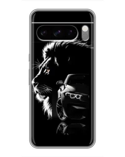 Чохол для TECNO Pop X з картинкою «BMW та лев»