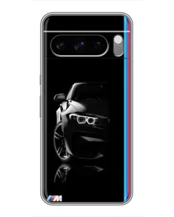Чохол для TECNO Pop X з картинкою «Силует BMW в темряві»
