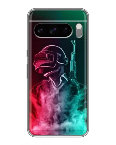Чехол для TECNO Pop X с картинкой «PUBG — огненный воин»