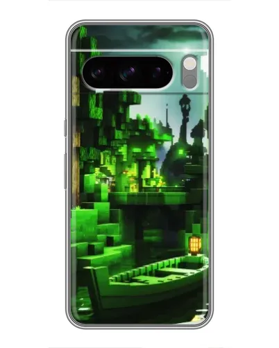 Чехол для TECNO Pop X с картинкой «Minecraft лесной пейзаж»