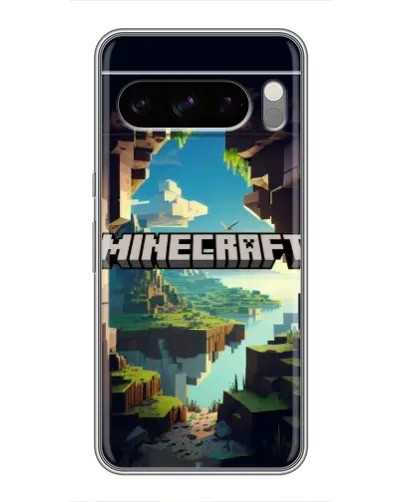 Чехол для TECNO Pop X с картинкой «Пещера Майнкрафт»