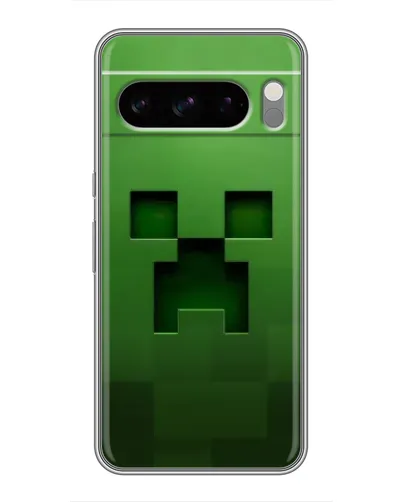 Чехол для TECNO Pop X с картинкой «Крипер микро-дизайн»