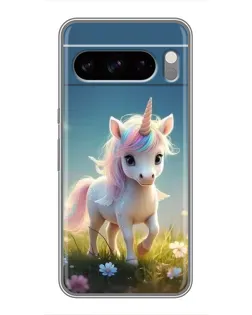 Чехол для TECNO Pop X с картинкой «Единорог на поляне»