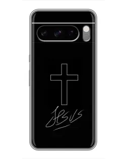 Чехол для TECNO Pop X с картинкой «Графический крест Jesus»