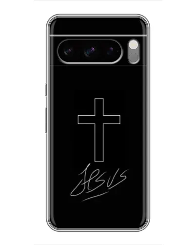 Чехол для TECNO Pop X с картинкой «Графический крест Jesus» Чехол для TECNO Pop X с картинкой «Графический крест Jesus»
