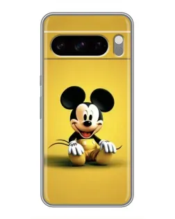 Чехол для TECNO Pop X с картинкой «Микки на желтом»