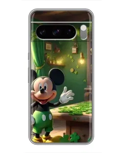 Чехол для TECNO Pop X с картинкой «Микки в мастерской»