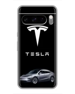 Чохол для TECNO Pop X з картинкою «Tesla Model Y»