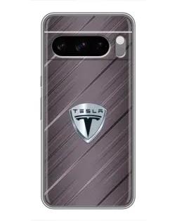 Чохол для TECNO Pop X з картинкою «Металева текстура Tesla»