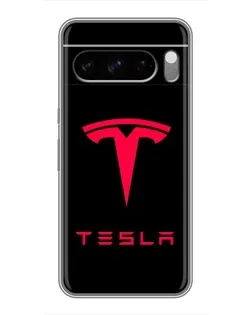 Чохол для TECNO Pop X з картинкою «Tesla Red Logo»
