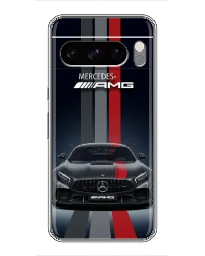 Чохол для TECNO Pop X з картинкою «Mercedes — білий карбон»