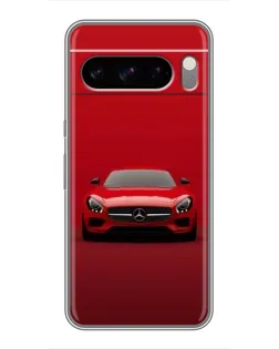 Чохол для TECNO Pop X з картинкою «Червоний Mercedes AMG»