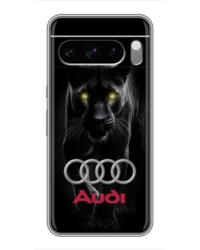 Чехол для TECNO Pop X с картинкой «Пантера и Audi» Чехол для TECNO Pop X с картинкой «Пантера и Audi»