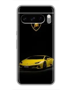 Чохол для TECNO Pop X з картинкою «Lamborghini жовтий акцент»