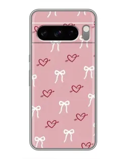 Чехол для TECNO Pop X с картинкой «Сердца и банты»