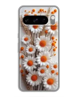 Чехол для TECNO Pop X с картинкой «Белые сухоцветы»
