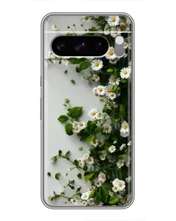 Чехол для TECNO Pop X с картинкой «Ветка мелких белых цветов»