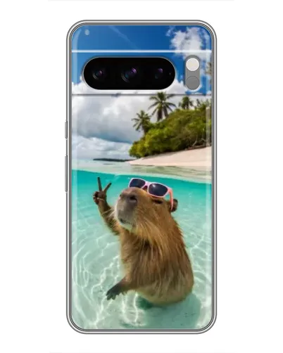 Чохол для TECNO Pop X з картинкою «Капібара на морі»