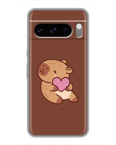 Чохол для TECNO Pop X з картинкою «Капібара з серцем»