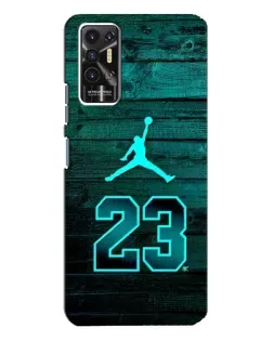 Чохол для TECNO Pova 2 (LE7n) з картинкою «Jordan Cyan 23»