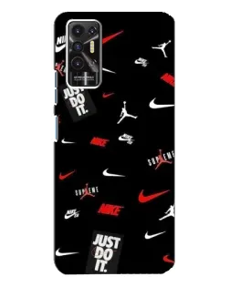Чохол для TECNO Pova 2 (LE7n) з картинкою «Nike Mix Pattern»