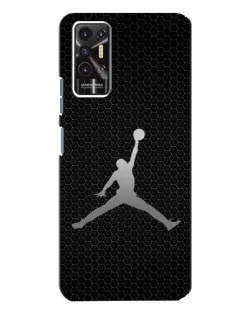 Чохол для TECNO Pova 2 (LE7n) з картинкою «Jordan Dark Carbon»
