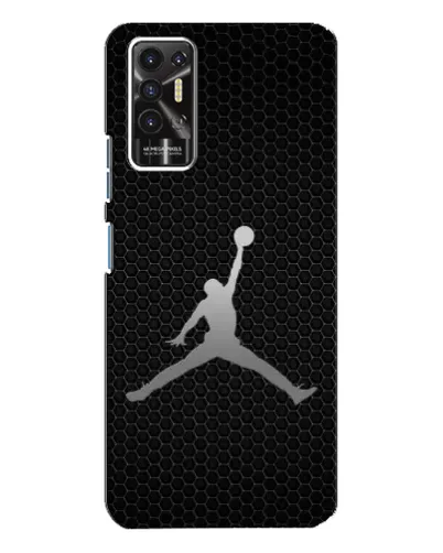 Чохол для TECNO Pova 2 (LE7n) з картинкою «Jordan Dark Carbon»
