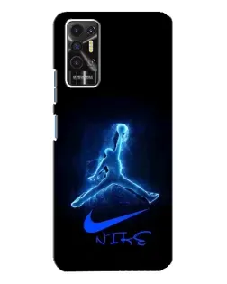 Чохол для TECNO Pova 2 (LE7n) з картинкою «Jordan Neon Blue»