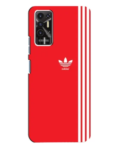 Чохол для TECNO Pova 2 (LE7n) з картинкою «Червоний мінімалізм Adidas»