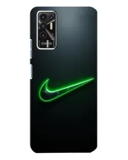 Чохол для TECNO Pova 2 (LE7n) з картинкою «Неоновий контур Nike»