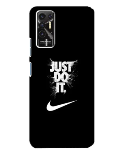 Чехол для TECNO Pova 2 (LE7n) с картинкой «Текстовый принт Nike»