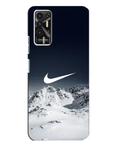 Чехол для TECNO Pova 2 (LE7n) с картинкой «Nike — зимние горы»