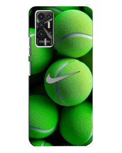 Чехол для TECNO Pova 2 (LE7n) с картинкой «Теннисные мячи Найк»