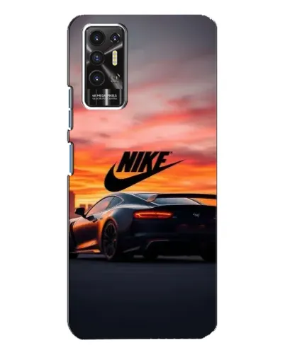 Чехол для TECNO Pova 2 (LE7n) с картинкой «Nike и суперкар»