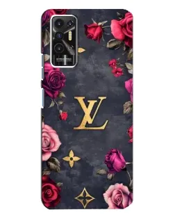 Чохол для TECNO Pova 2 (LE7n) з картинкою «Квітковий Louis Vuitton»
