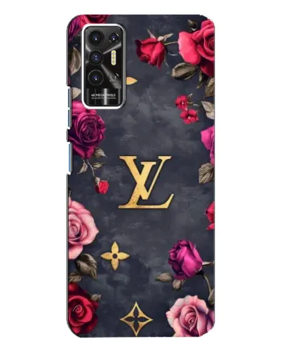 Чохол для TECNO Pova 2 (LE7n) з картинкою «Квітковий Louis Vuitton»