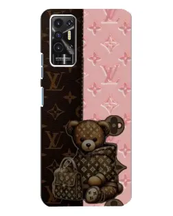 Чохол для TECNO Pova 2 (LE7n) з картинкою «Ведмедик у стилі LV»