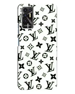 Чохол для TECNO Pova 2 (LE7n) з картинкою «Монохромний хаос LV»