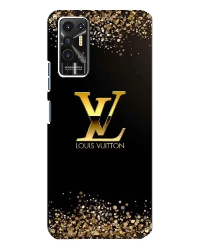 Чохол для TECNO Pova 2 (LE7n) з картинкою «LV — золоті іскри»