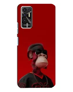 Чохол для TECNO Pova 2 (LE7n) з картинкою «Bored Ape в червоному»