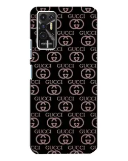 Чехол для TECNO Pova 2 (LE7n) с картинкой «Классическая монограмма Gucci»