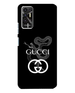 Чехол для TECNO Pova 2 (LE7n) с картинкой «Gucci — серебряная змея»