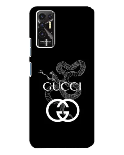 Чехол для TECNO Pova 2 (LE7n) с картинкой «Gucci — серебряная змея» Чехол для TECNO Pova 2 (LE7n) с картинкой «Gucci — серебряная змея»