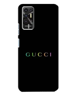 Чехол для TECNO Pova 2 (LE7n) с картинкой «Gucci — неоновый минимализм»