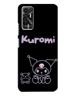 Чохол для TECNO Pova 2 (LE7n) з картинкою «Kuromi — чорний мінімалізм»