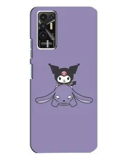 Чохол для TECNO Pova 2 (LE7n) з картинкою «Kuromi на ліловому фоні»