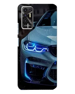 Чохол для TECNO Pova 2 (LE7n) з картинкою «Погляд BMW з синіми фарами»