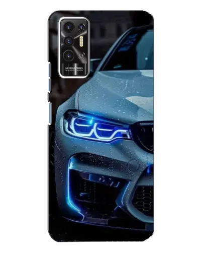Чохол для TECNO Pova 2 (LE7n) з картинкою «Погляд BMW з синіми фарами»